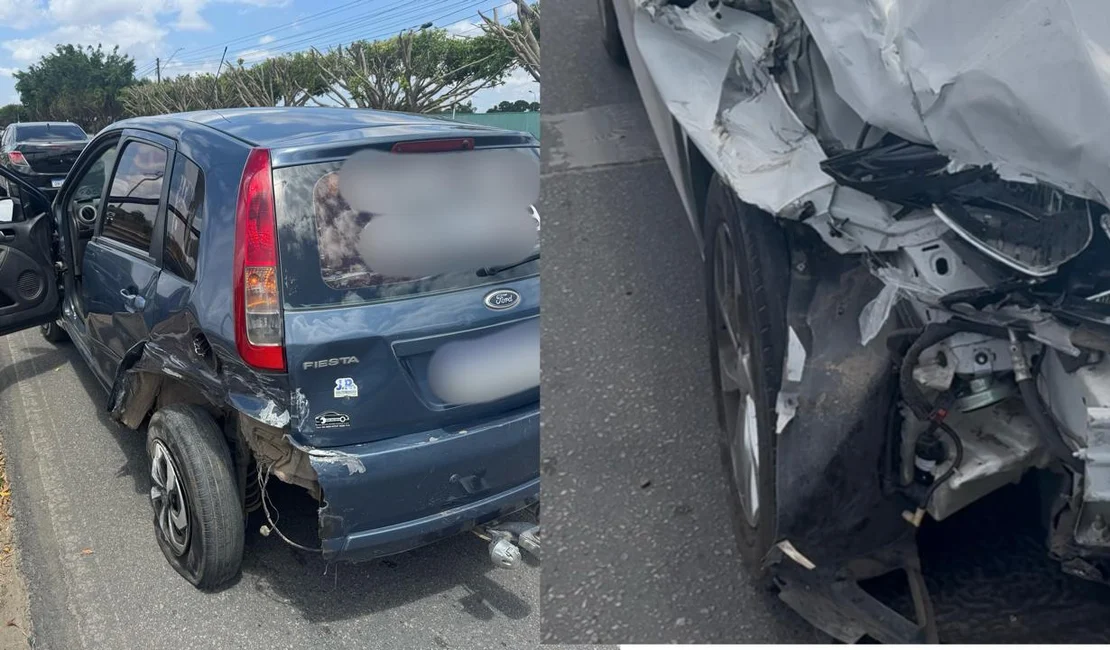 Colisão entre dois carros é registrada na AL-220, em Arapiraca